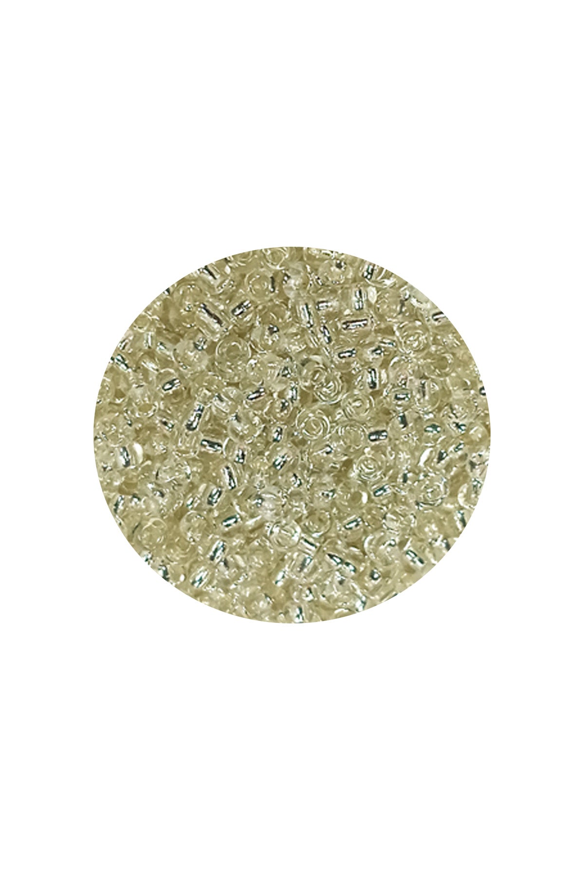 Dökme Cam Kum Boncuk (11/0) 2 mm - 20 Gram -  Şeffaf Beyaz - BNC018