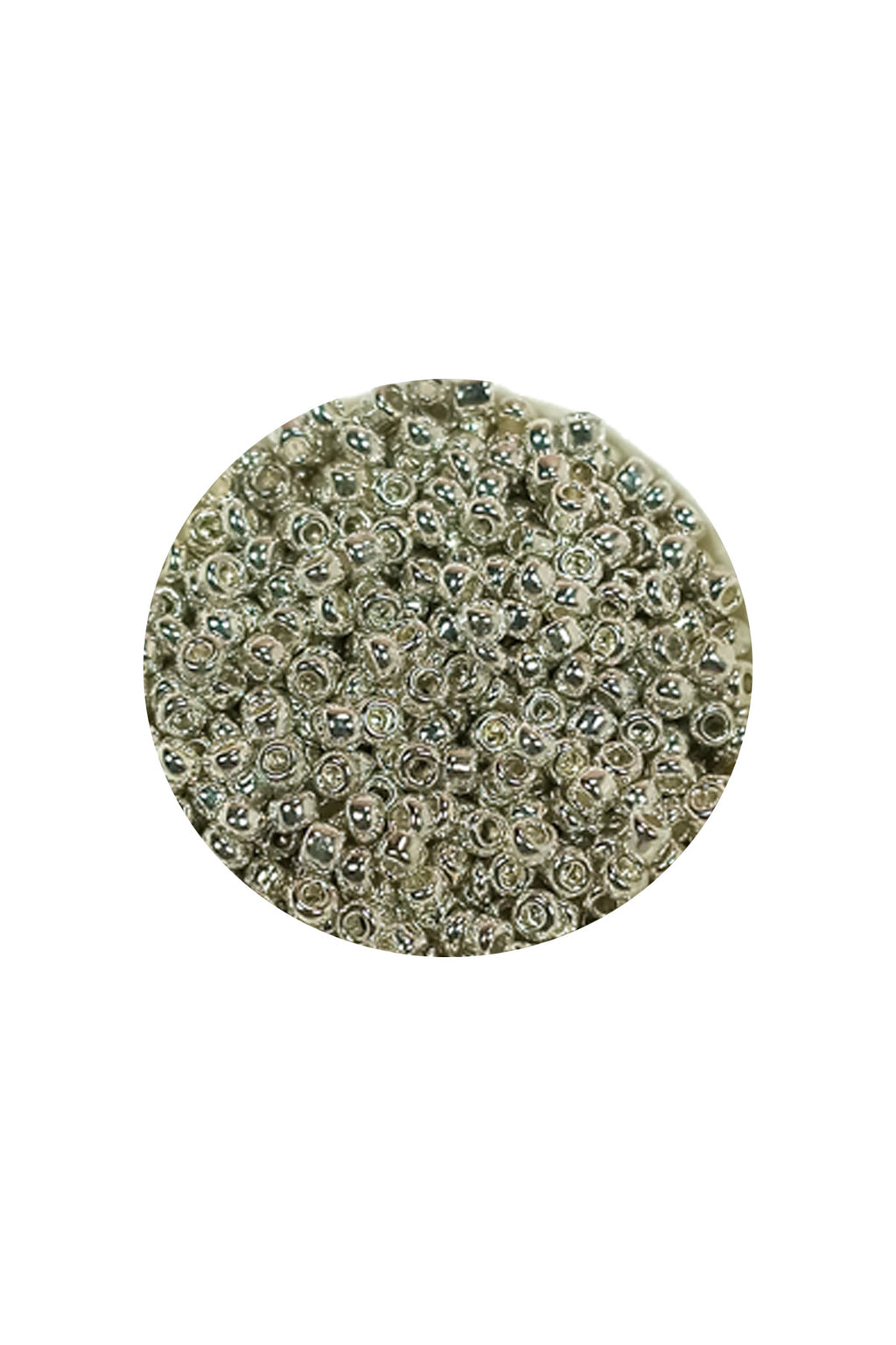 Dökme Cam Kum Boncuk (11/0) 2 mm - 20 Gram -  Gümüş - BNC022