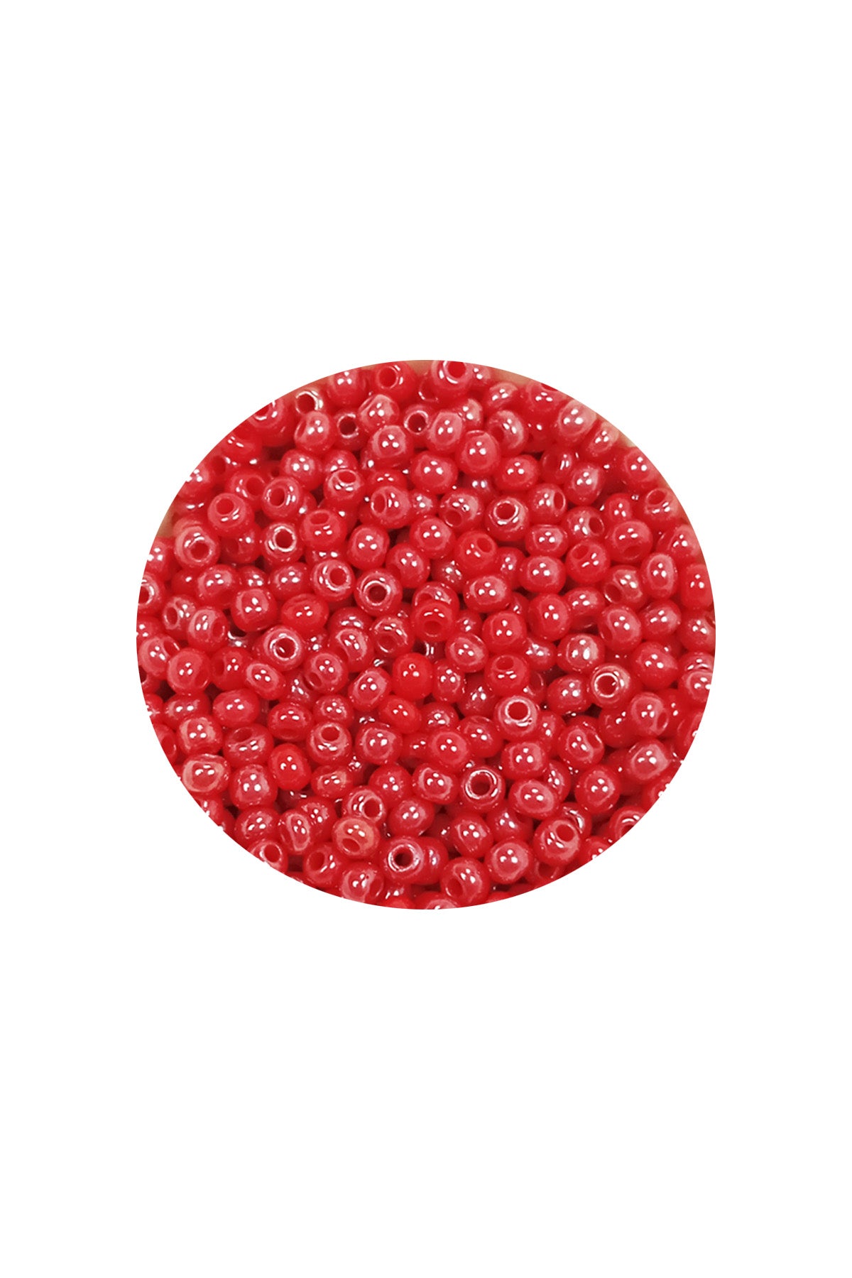 Dökme Cam Kum Boncuk (11/0) 2 mm - 60 Gram -  Kırmızı - BNC039