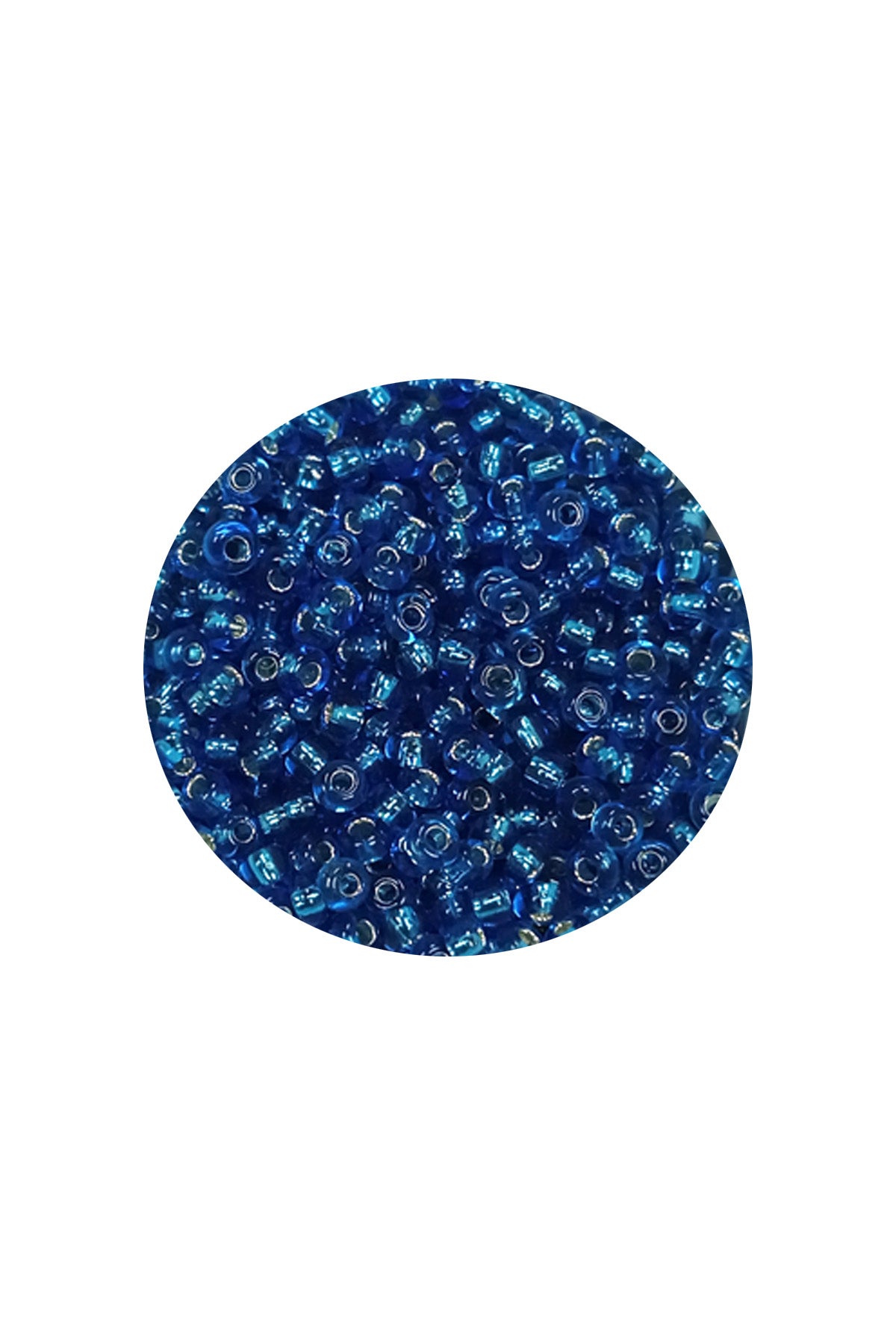 Dökme Cam Kum Boncuk (11/0) 2 mm - 60 Gram -  Şeffaf Mavi - BNC042