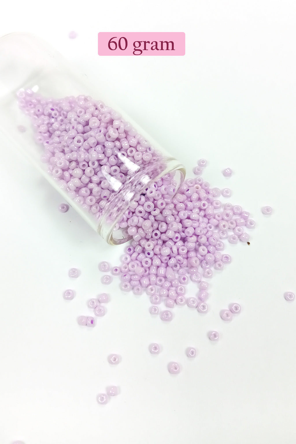 Dökme Cam Kum Boncuk (11/0) 2 mm - 60 Gram -  Açık Pembe - BNC043