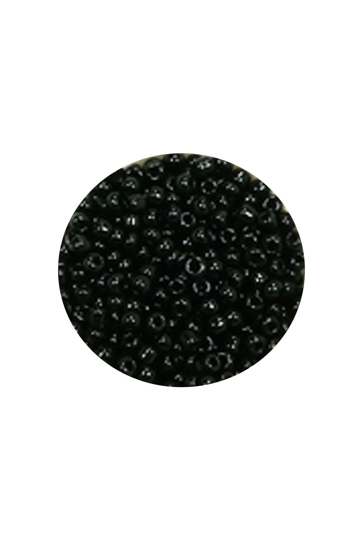 Dökme Cam Kum Boncuk (11/0) 2 mm - 60 Gram -  Siyah - BNC045