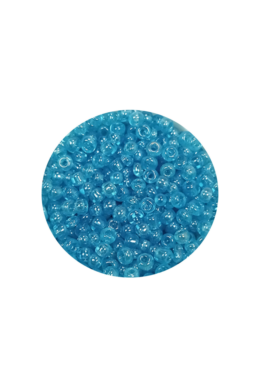 Dökme Cam Kum Boncuk (11/0) 2 mm - 60 Gram -  Şeffaf Camgöbeği - BNC058