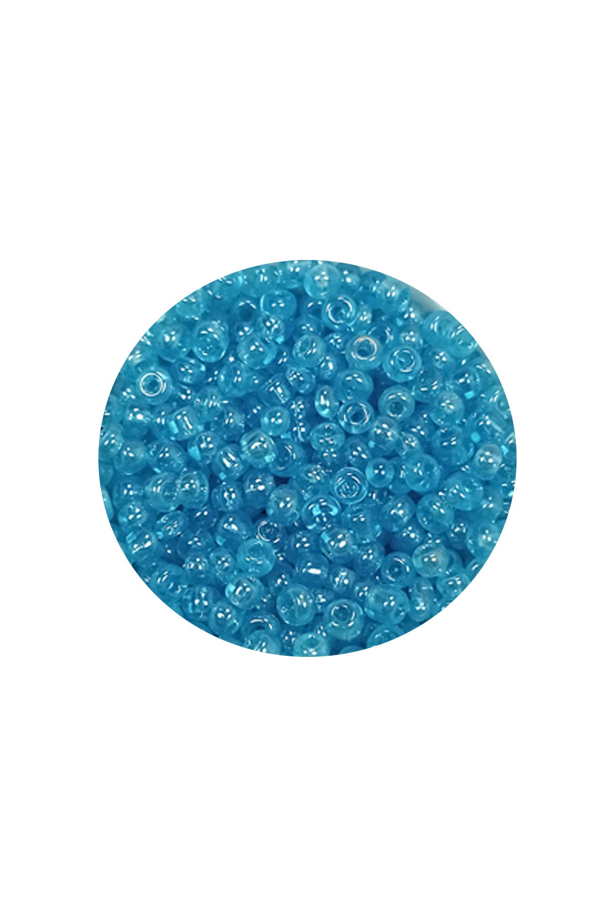 Dökme Cam Kum Boncuk (11/0) 2 mm - 60 Gram -  Şeffaf Camgöbeği - BNC058