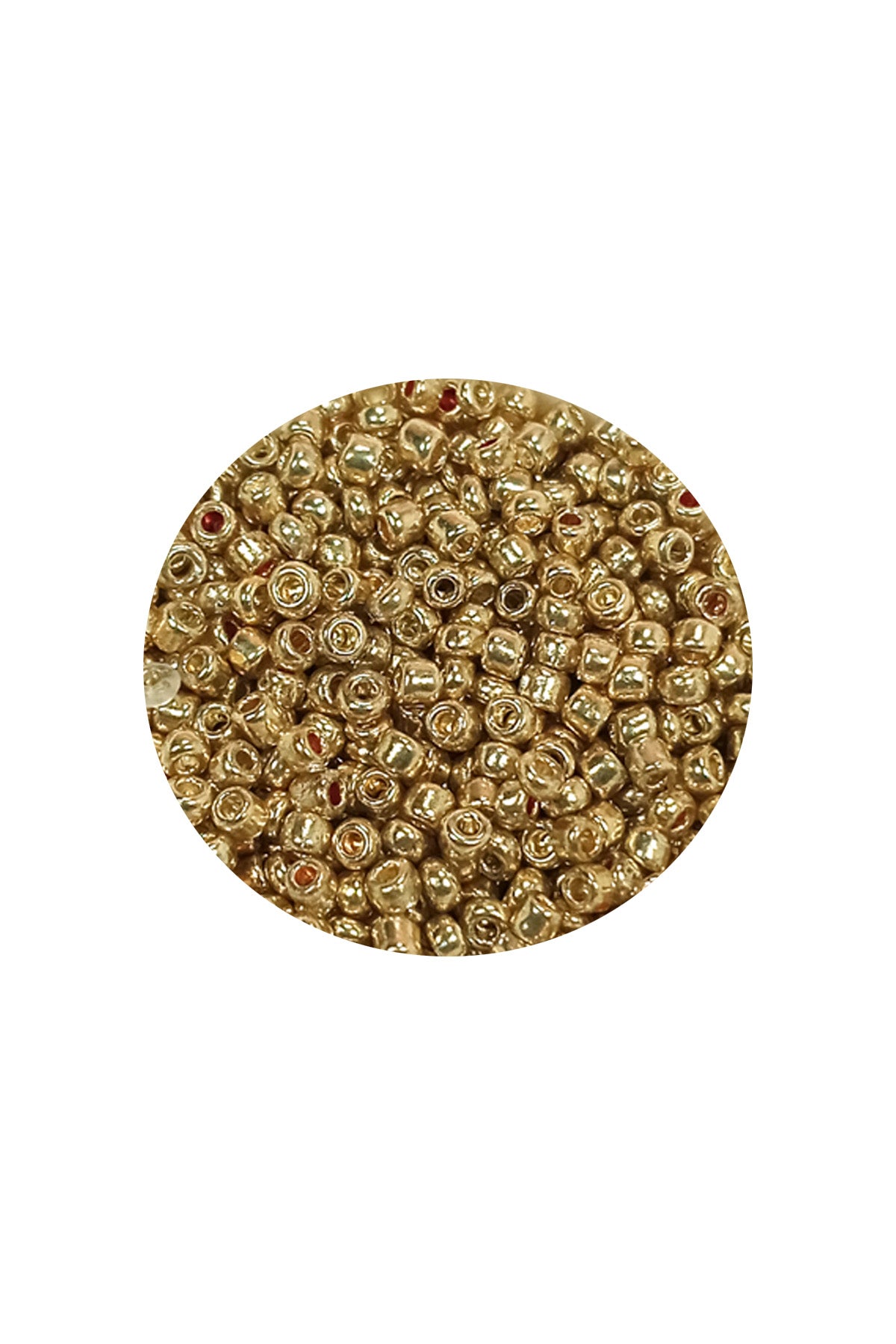 Dökme Cam Kum Boncuk (11/0) 2 mm - 60 Gram -  Altın - BNC059