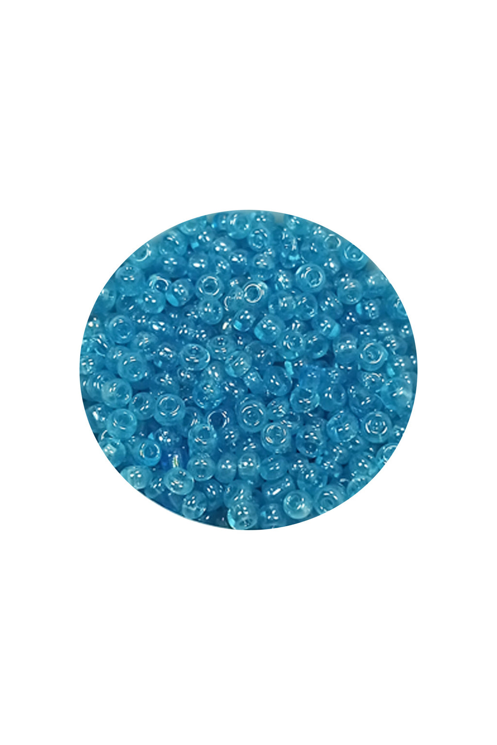 Dökme Cam Kum Boncuk (11/0) 2 mm - 60 Gram -  Şeffaf Koyu Camgöbeği - BNC061