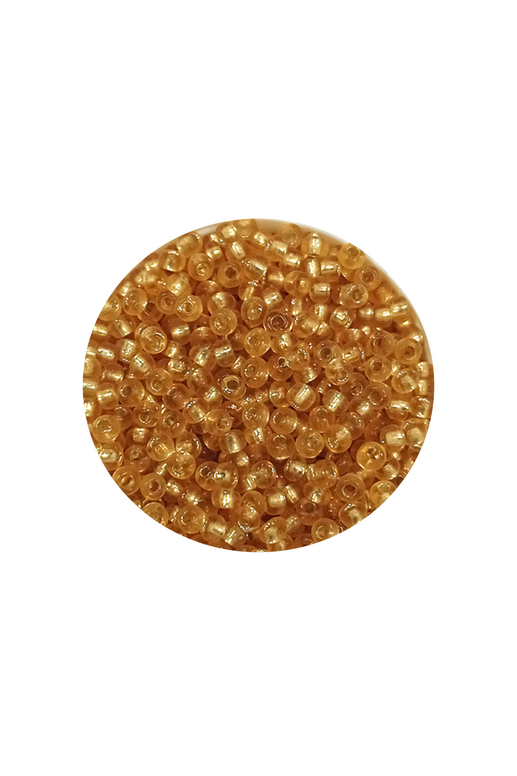 Dökme Cam Kum Boncuk (11/0) 2 mm - 60 Gram -  Şeffaf Altın - BNC062