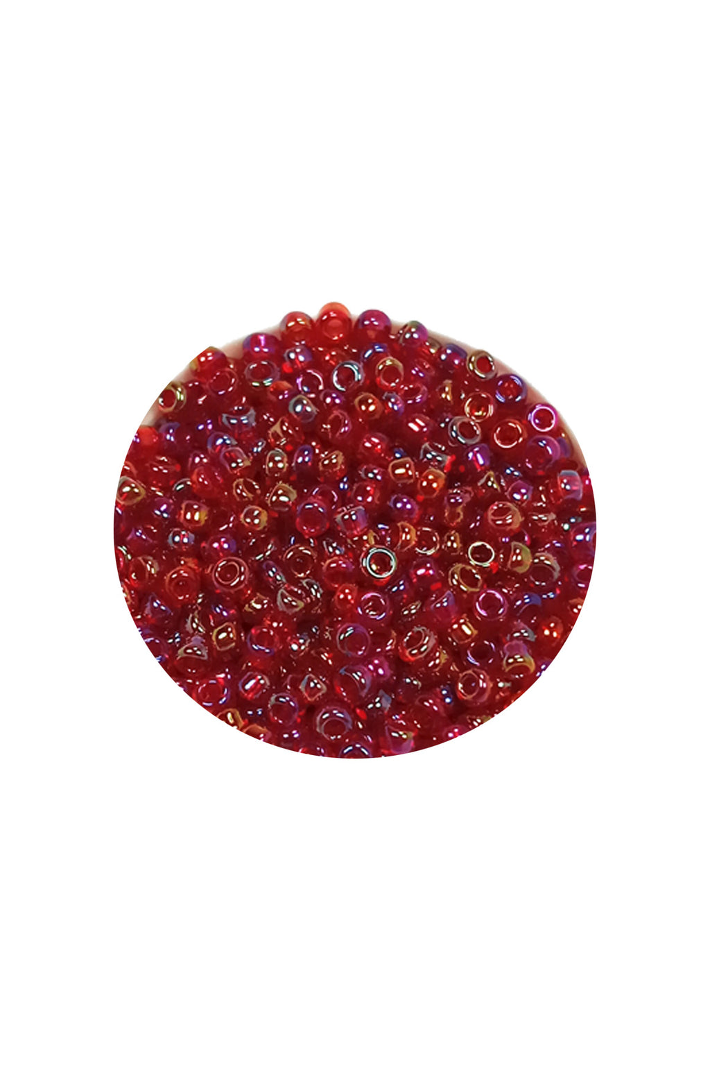 Dökme Cam Kum Boncuk (11/0) 2 mm - 60 Gram -  Morlu Kırmızı - BNC063