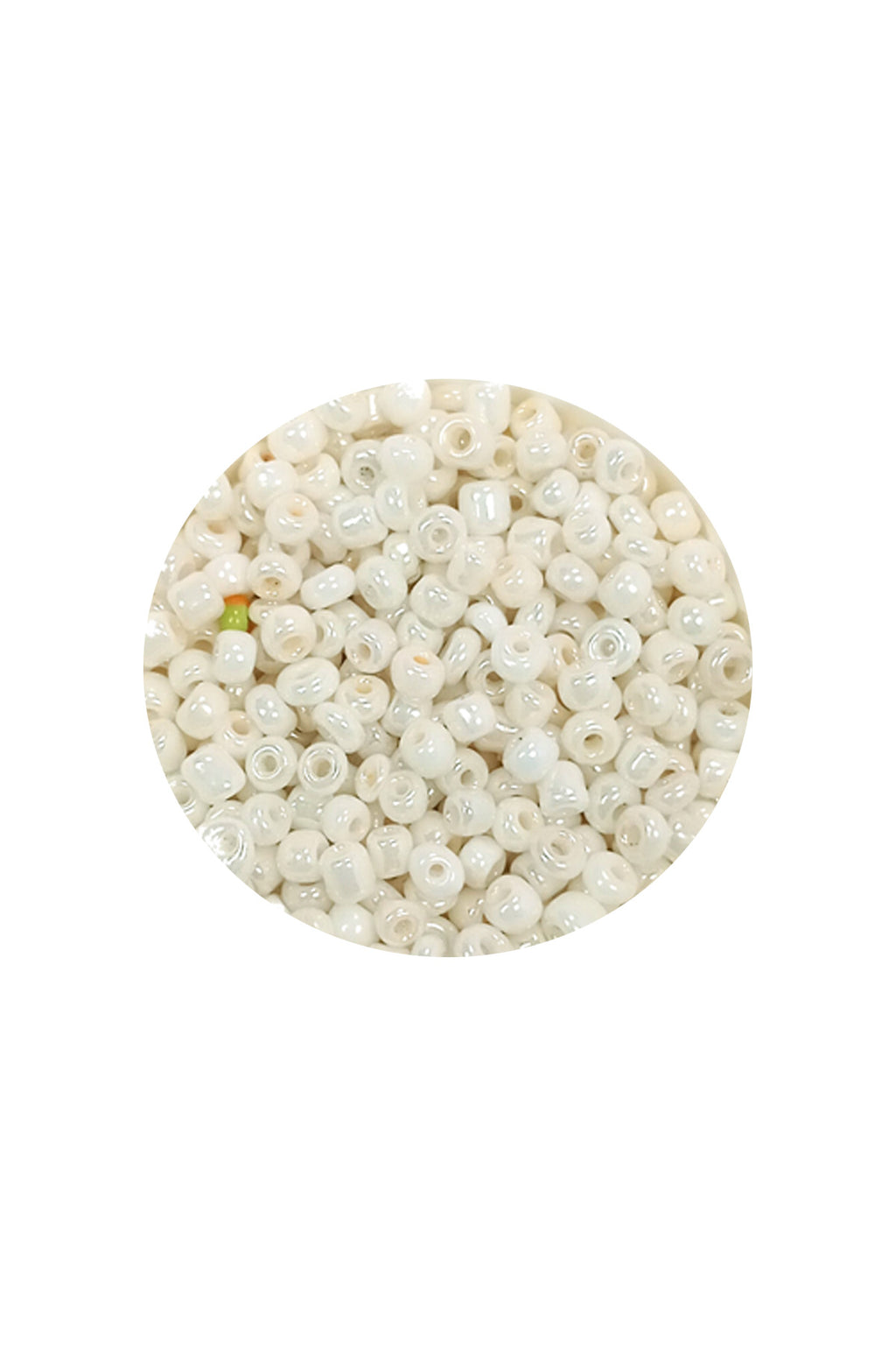 Dökme Cam Kum Boncuk (11/0) 2 mm - 60 Gram -  Parlak Beyaz - BNC065