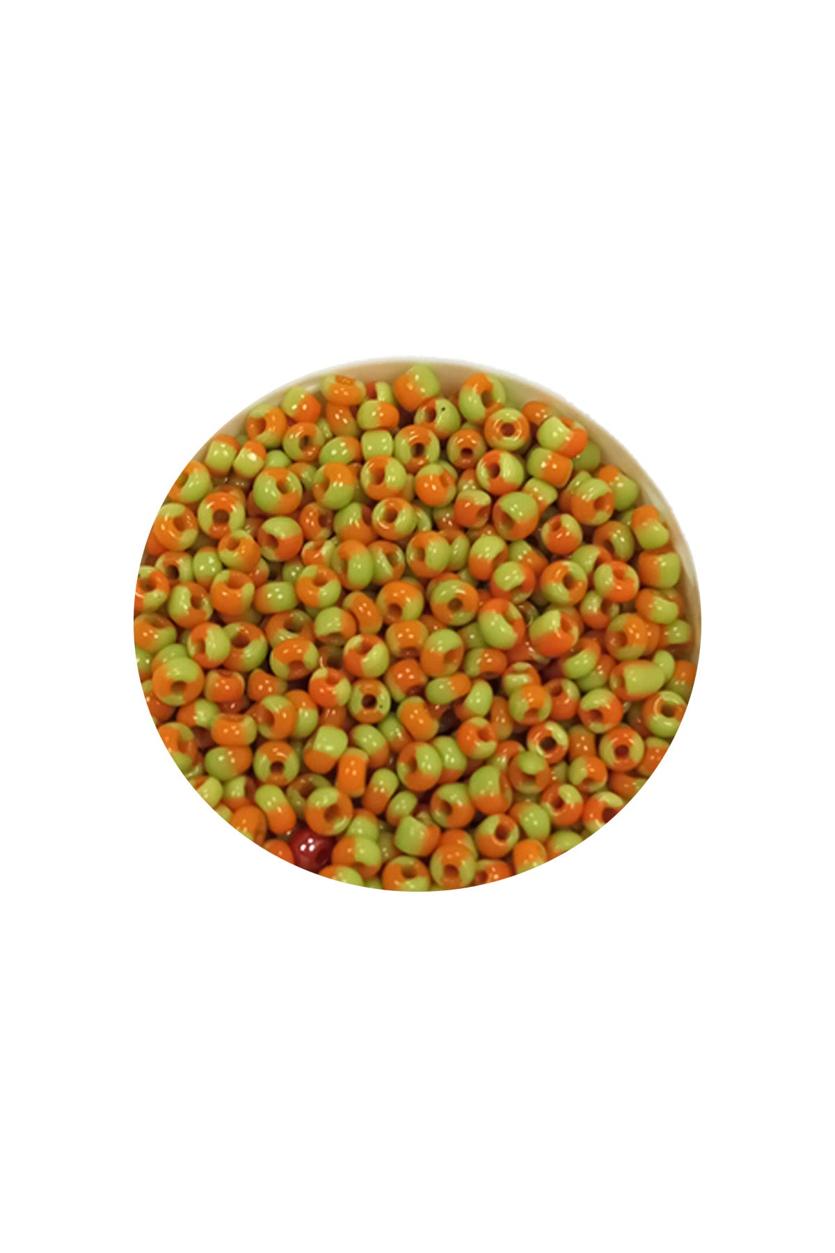 Dökme Cam Kum Boncuk (11/0) 2 mm - 60 Gram -  Sarı Turuncu - BNC066