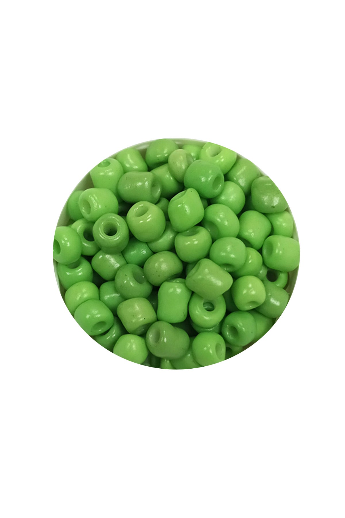 Dökme Cam Kum Boncuk Büyük Boy (6/0) 4 mm - 20 Gram - Yeşil - BNC072