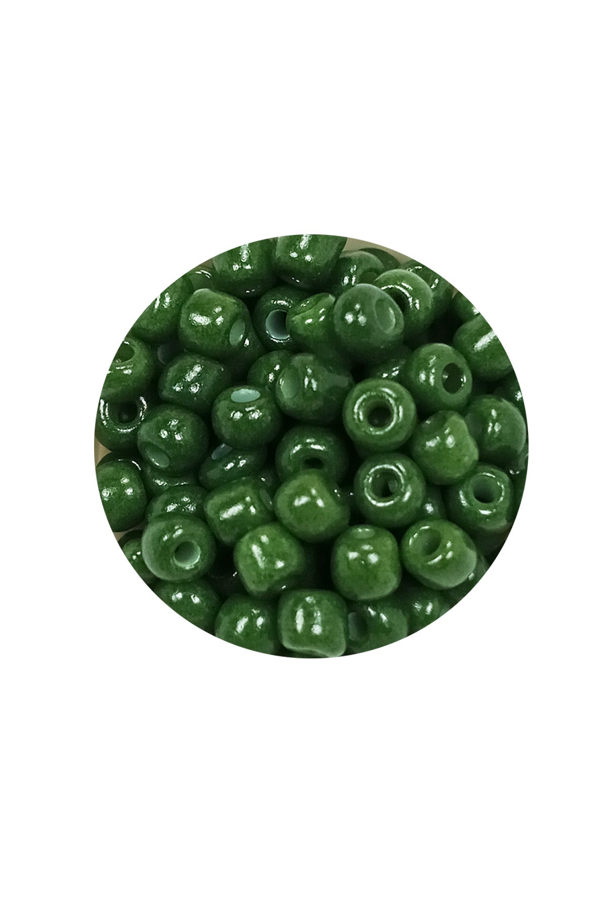 Dökme Cam Kum Boncuk Büyük Boy (6/0) 4 mm - 20 Gram - Koyu Yeşil - BNC076