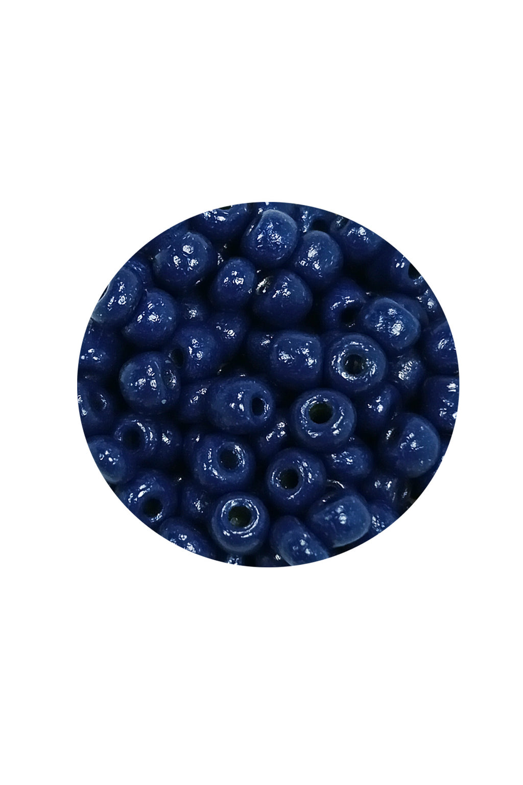 Dökme Cam Kum Boncuk Büyük Boy (6/0) 4 mm - 20 Gram - Koyu Mavi - BNC078