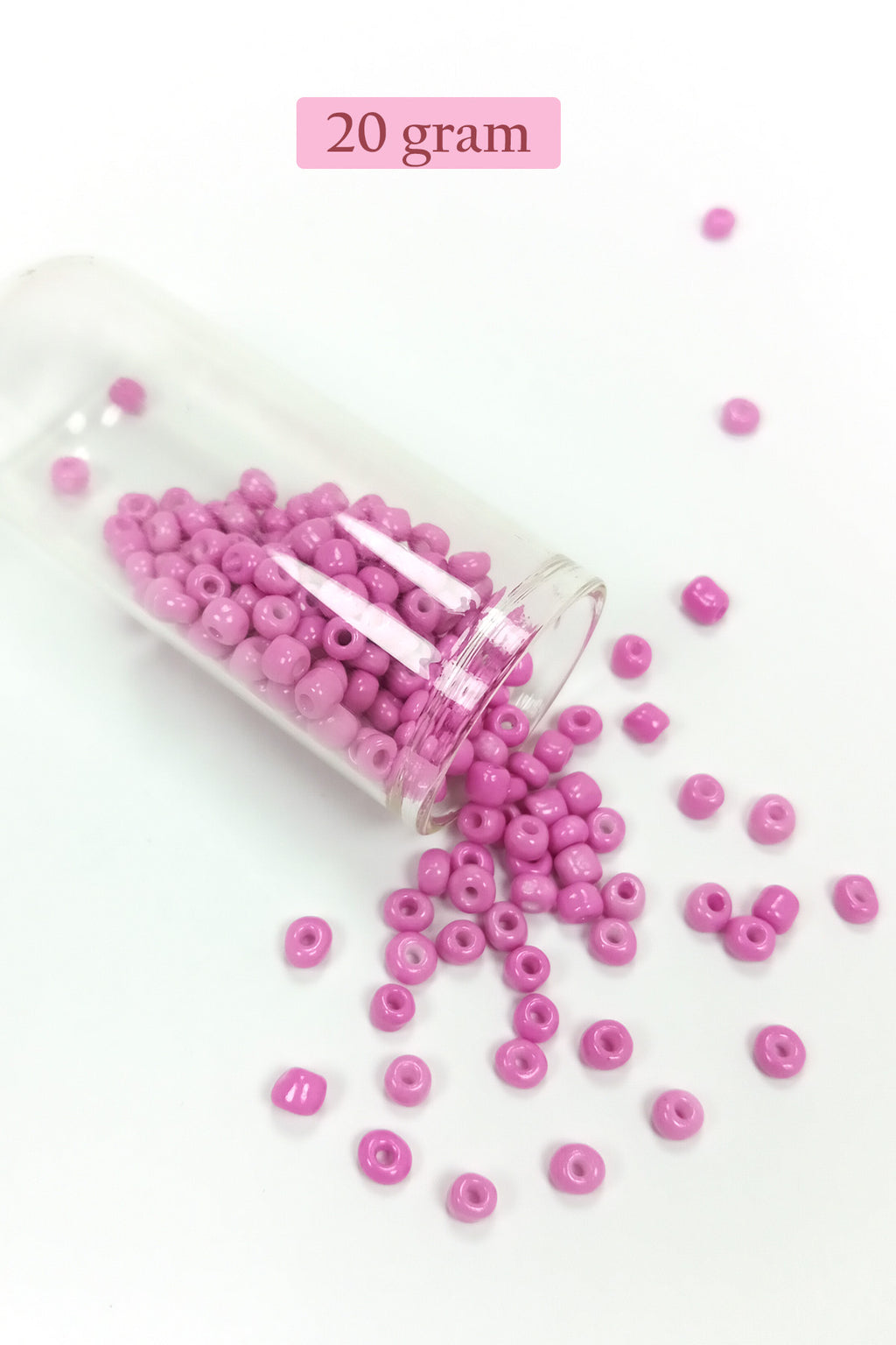 Dökme Cam Kum Boncuk Büyük Boy (6/0) 4 mm - 20 Gram - Eflatun - BNC085