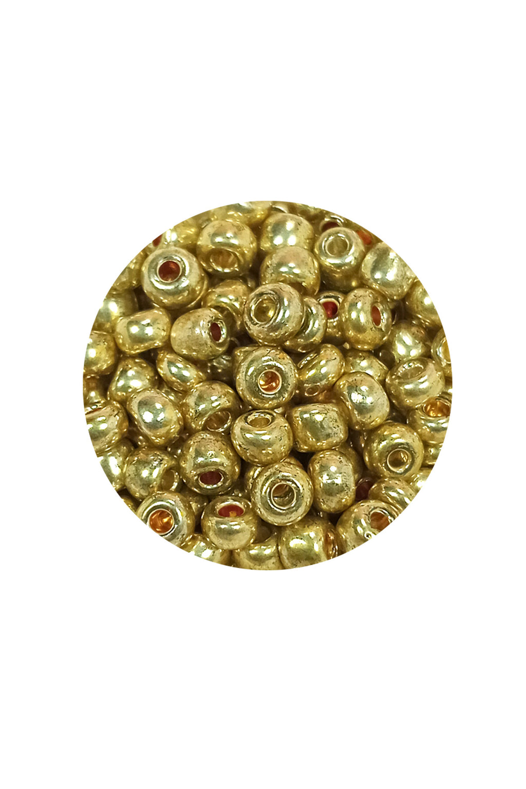 Dökme Cam Kum Boncuk Büyük Boy (6/0) 4 mm - 20 Gram - Altın - BNC093