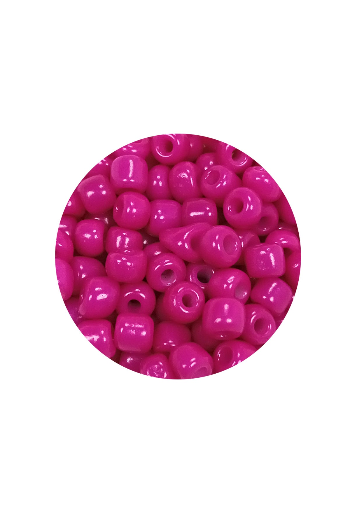 Dökme Cam Kum Boncuk Büyük Boy (6/0) 4 mm - 20 Gram - Açık Mor - BNC094