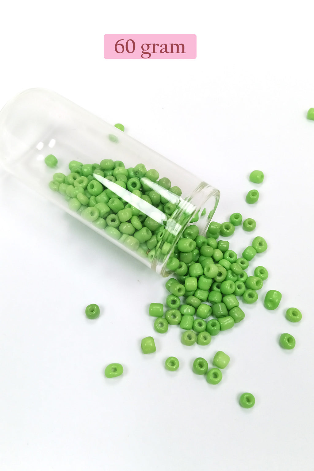 Dökme Cam Kum Boncuk Büyük Boy (6/0) 4 mm - 60 Gram - Yeşil - BNC108
