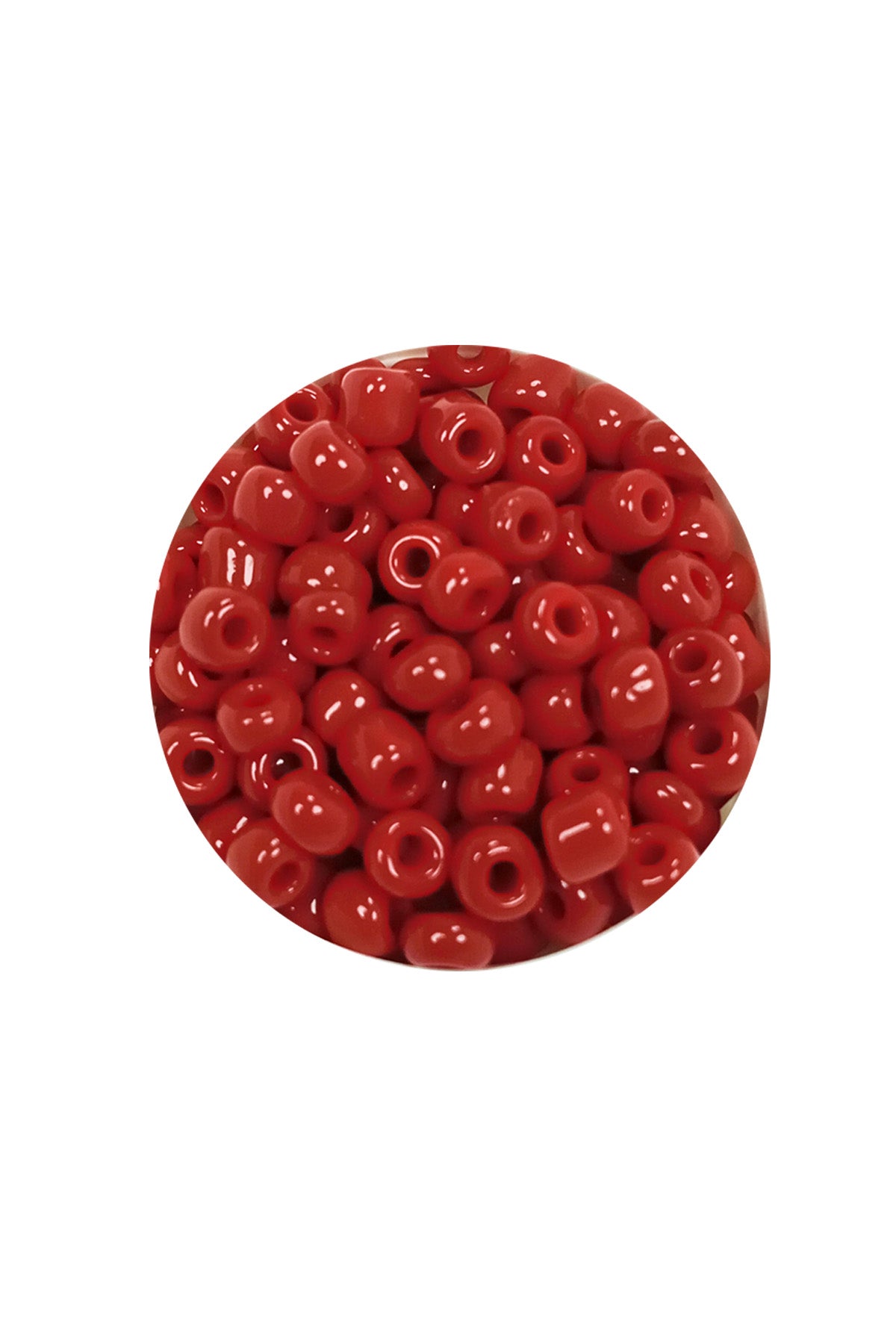 Dökme Cam Kum Boncuk Büyük Boy (6/0) 4 mm - 60 Gram - Koyu Kırmızı - BNC110