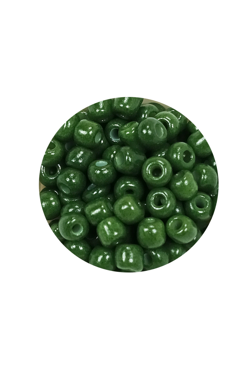 Dökme Cam Kum Boncuk Büyük Boy (6/0) 4 mm - 60 Gram - Koyu Yeşil - BNC112