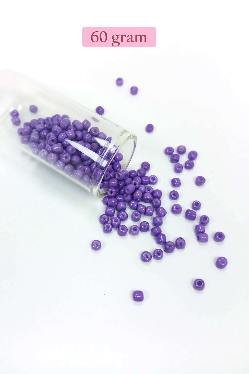 Dökme Cam Kum Boncuk Büyük Boy (6/0) 4 mm - 60 Gram - Mor - BNC116