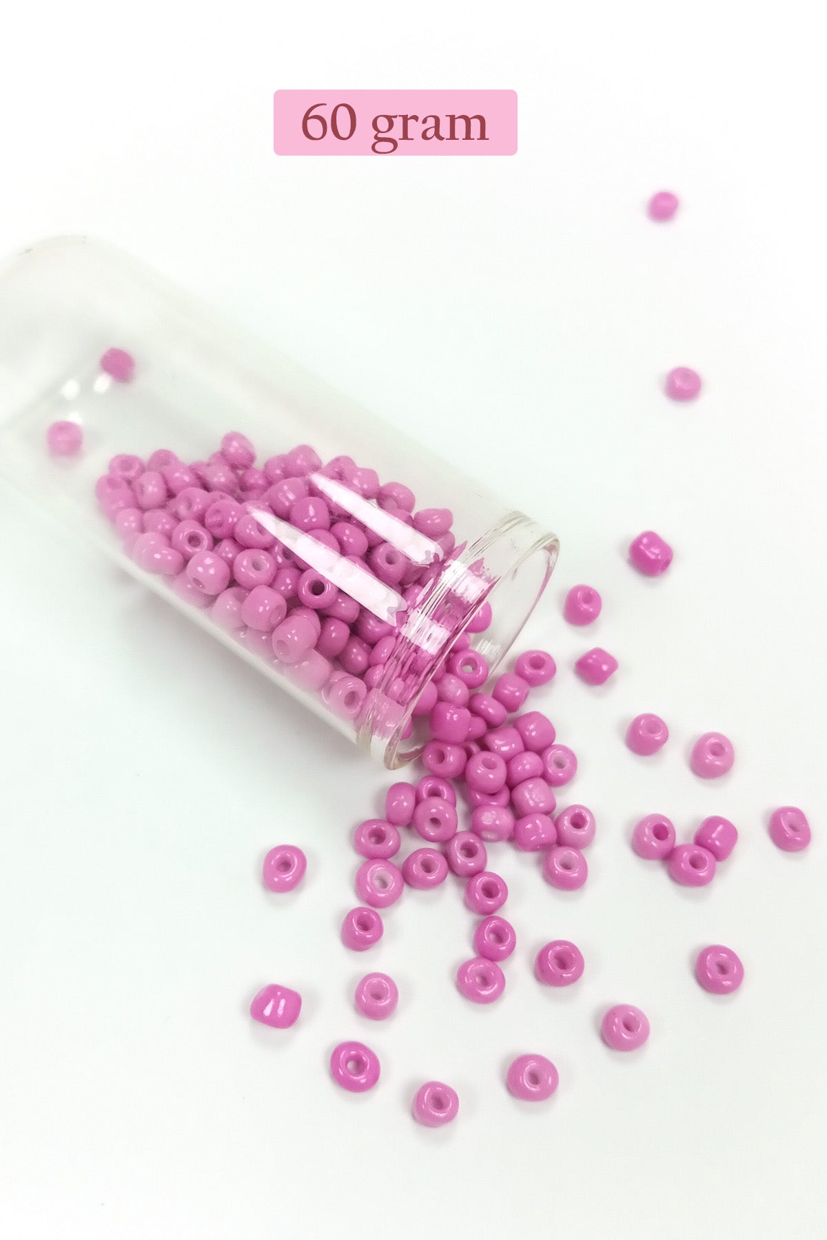 Dökme Cam Kum Boncuk Büyük Boy (6/0) 4 mm - 60 Gram - Eflatun - BNC121