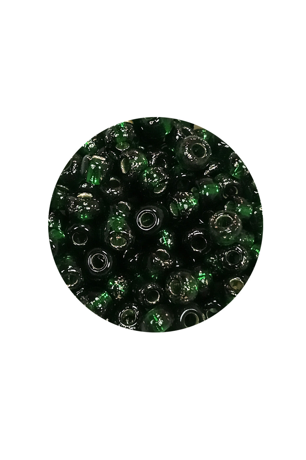 Dökme Cam Kum Boncuk Büyük Boy (6/0) 4 mm - 60 Gram - Şeffaf Koyu Yeşil - BNC136