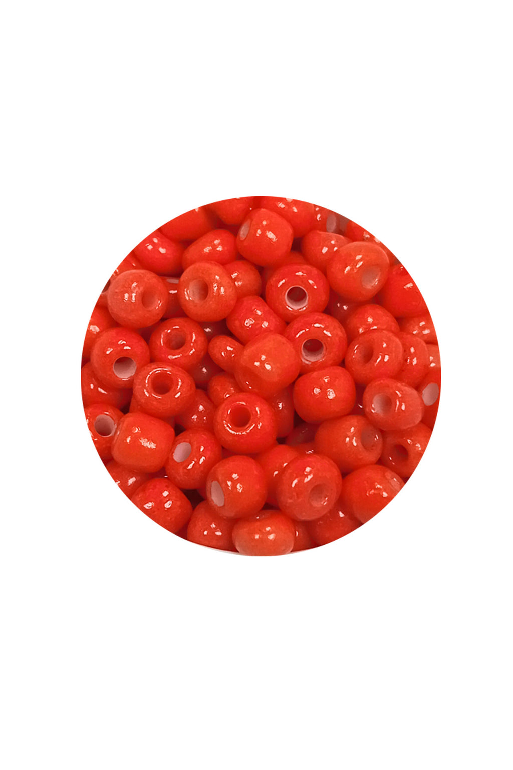 Dökme Cam Kum Boncuk Büyük Boy (6/0) 4 mm - 60 Gram - Turuncu - BNC137