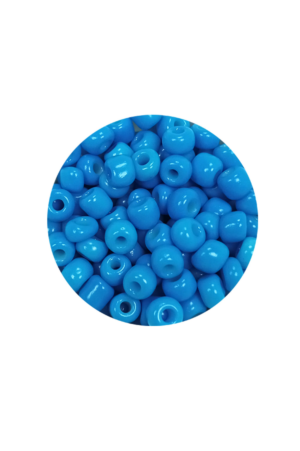 Dökme Cam Kum Boncuk Büyük Boy (6/0) 4 mm - 60 Gram - Açık Mavi - BNC142