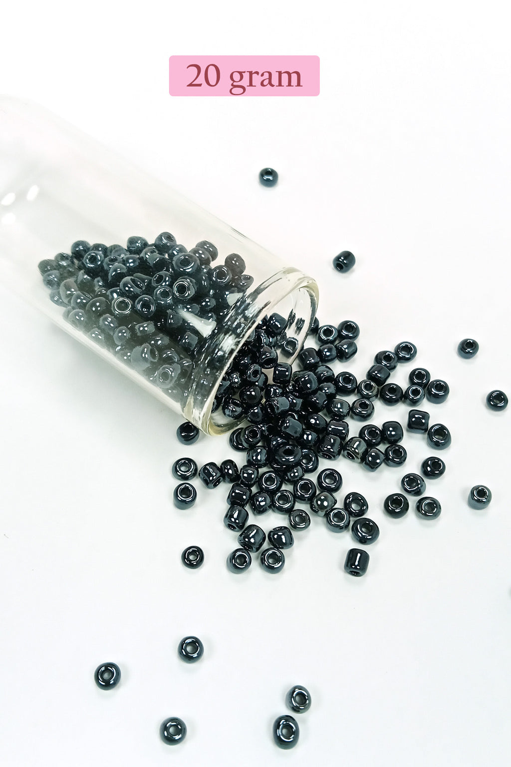 Dökme Cam Kum Boncuk Büyük Boy (6/0) 4 mm - 4 Renk - Toplam 80 Gram - BNC410