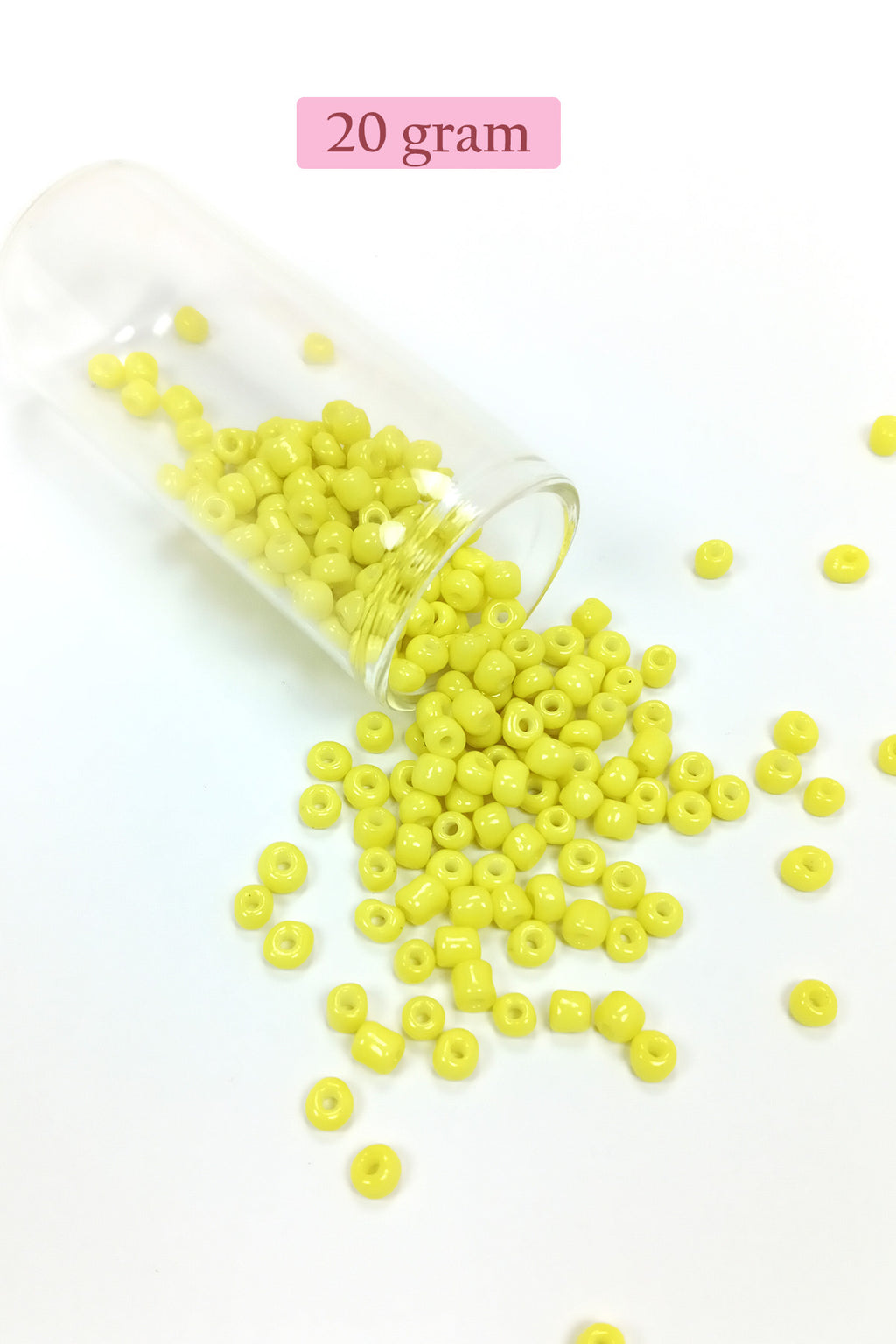 Dökme Cam Kum Boncuk Büyük Boy (6/0) 4 mm - 4 Renk - Toplam 80 Gram - BNC411