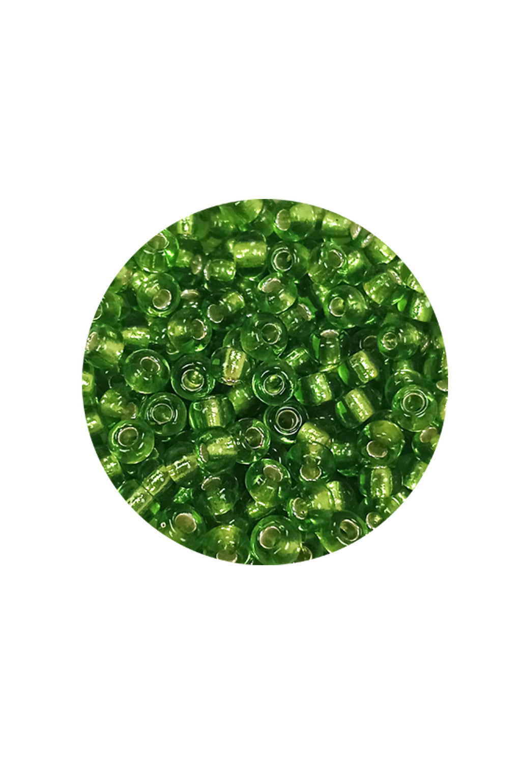 Dökme Cam Kum Boncuk (8/0) 3 mm - 20 Gram - Şeffaf Çimen Yeşili - BNC154