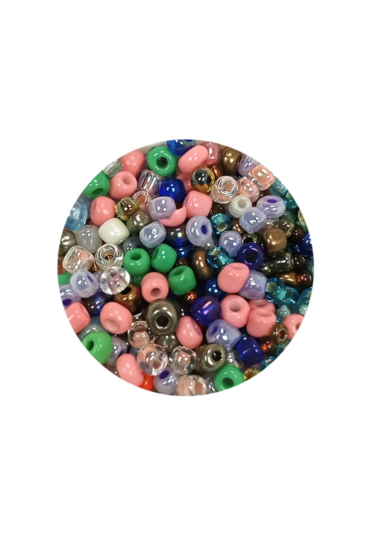 Dökme Cam Kum Boncuk (8/0) 3 mm - 20 Gram - Çok Renkli - BNC158