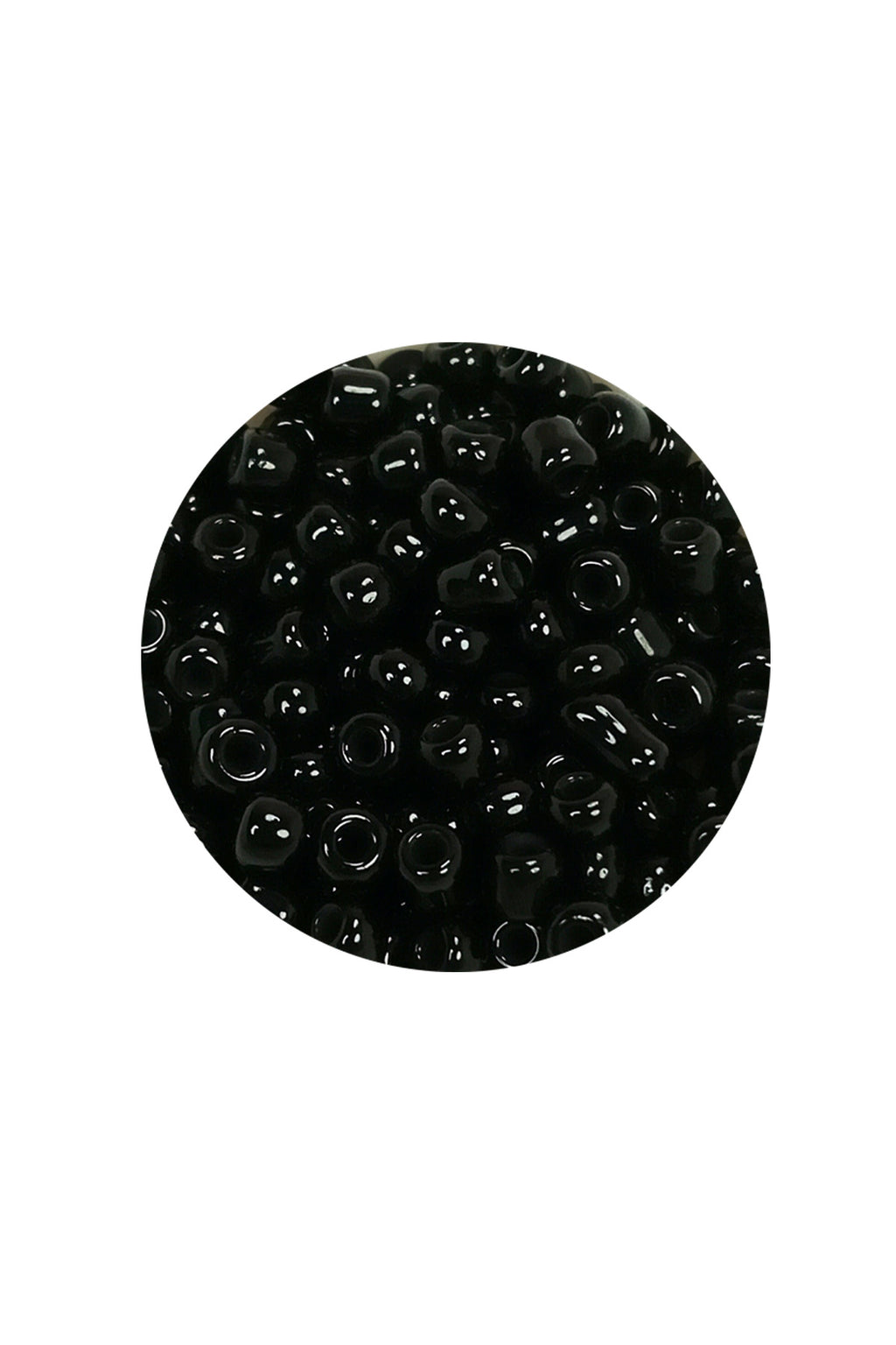 Dökme Cam Kum Boncuk (8/0) 3 mm - 20 Gram - Parlak Siyah - BNC170