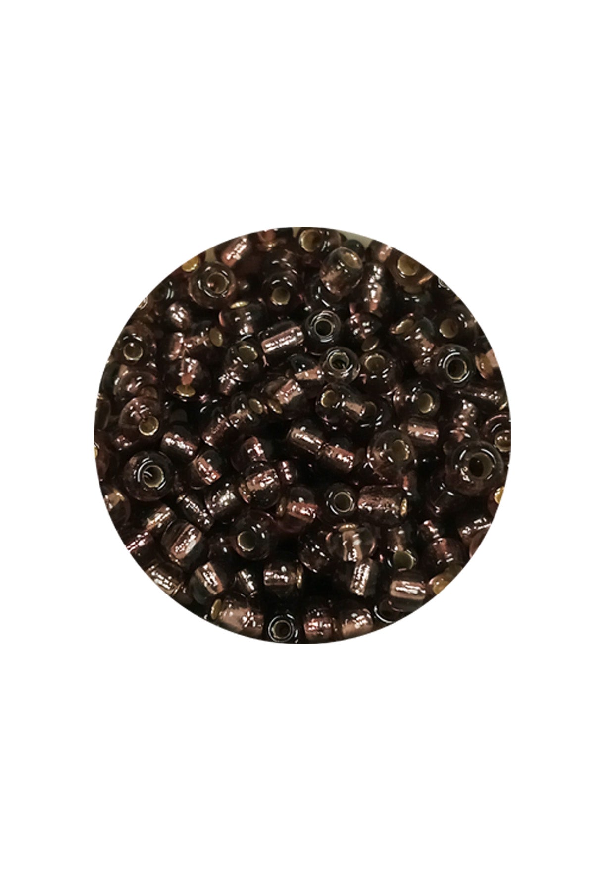 Dökme Cam Kum Boncuk (8/0) 3 mm - 20 Gram - Şefaff Alacalı Kahve - BNC172