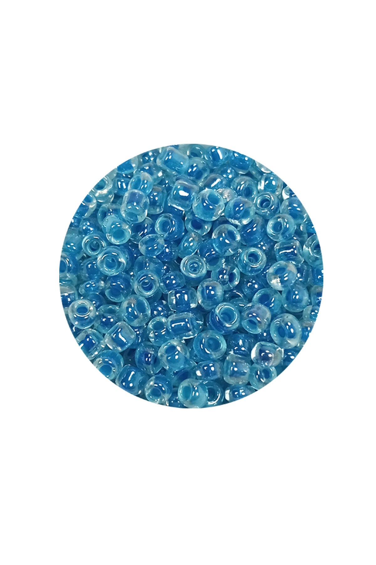 Dökme Cam Kum Boncuk (8/0) 3 mm - 20 Gram - Şeffaf Gök Mavi - BNC173