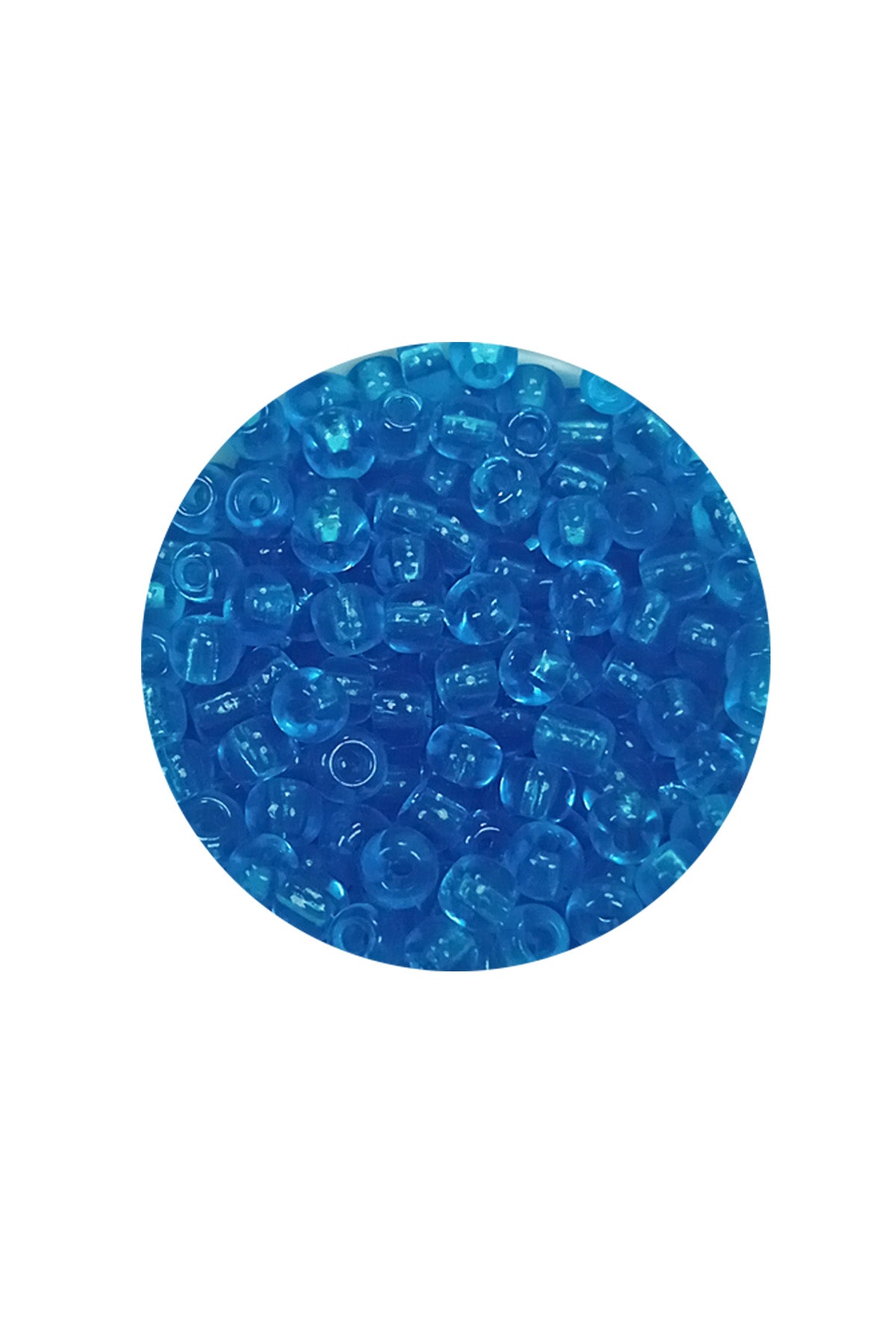 Dökme Cam Kum Boncuk (8/0) 3 mm - 20 Gram - Şeffaf Deniz Mavi - BNC180