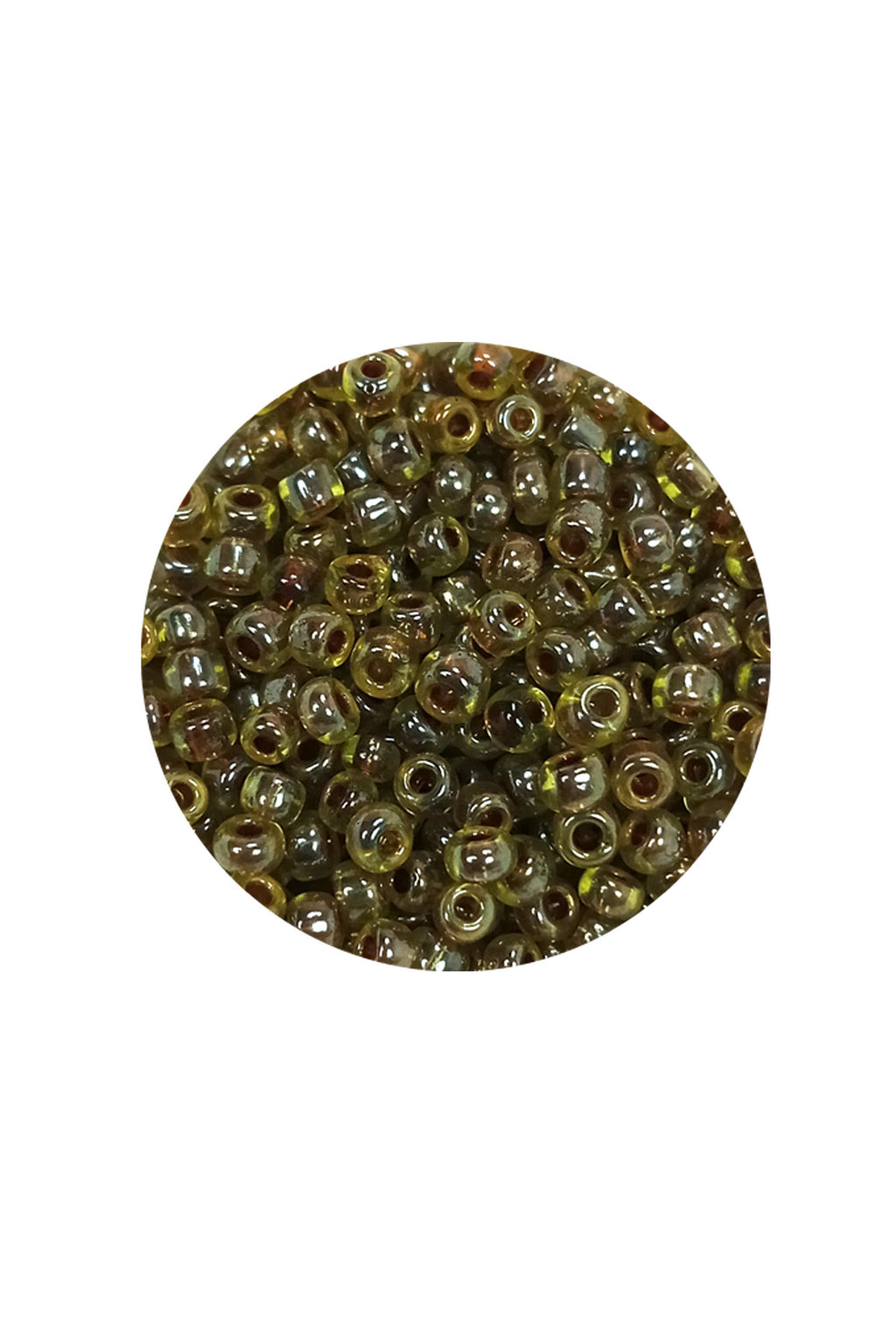 Dökme Cam Kum Boncuk (8/0) 3 mm - 20 Gram - Yeşil Siyah - BNC182