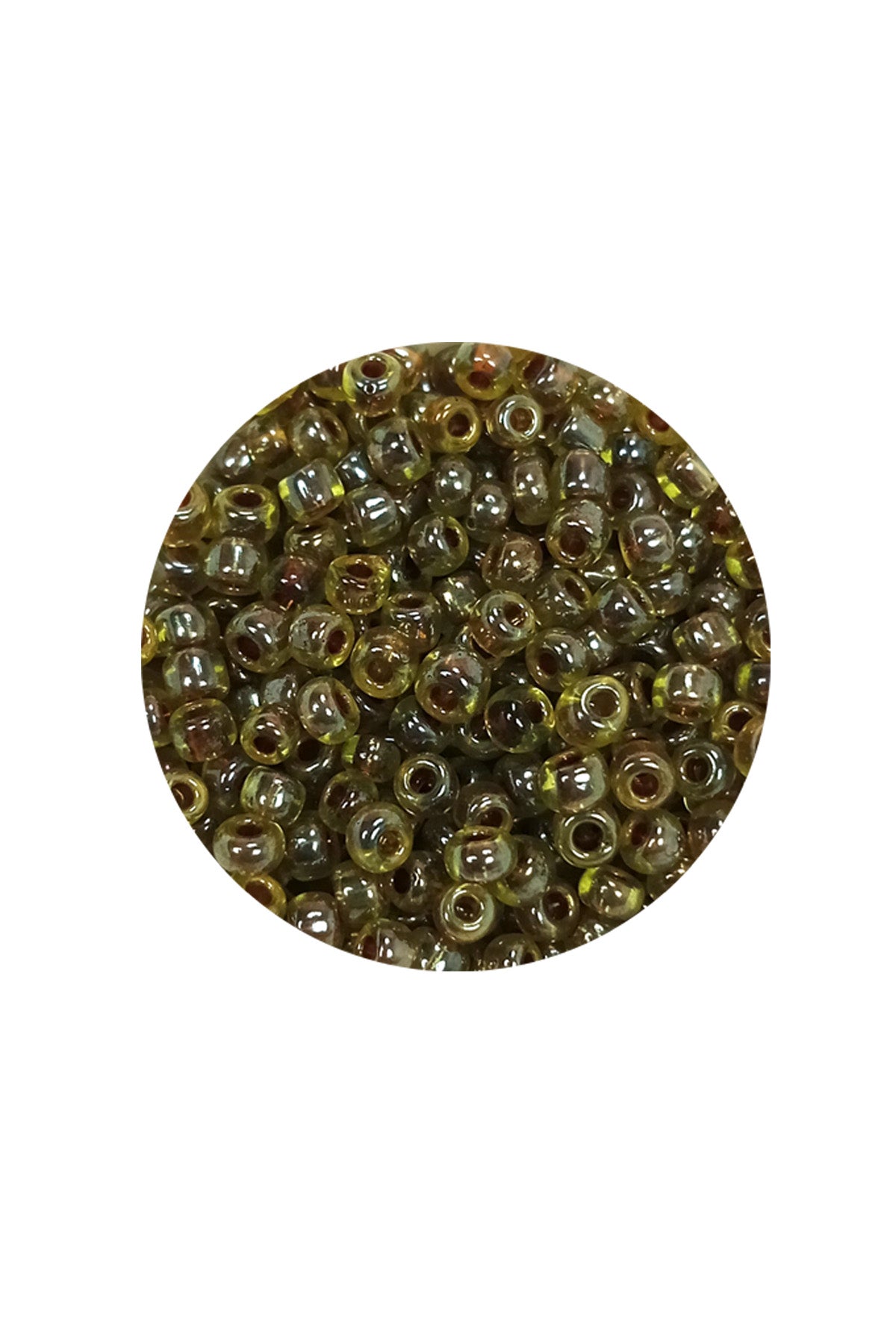 Dökme Cam Kum Boncuk (8/0) 3 mm - 20 Gram - Yeşil Siyah - BNC182