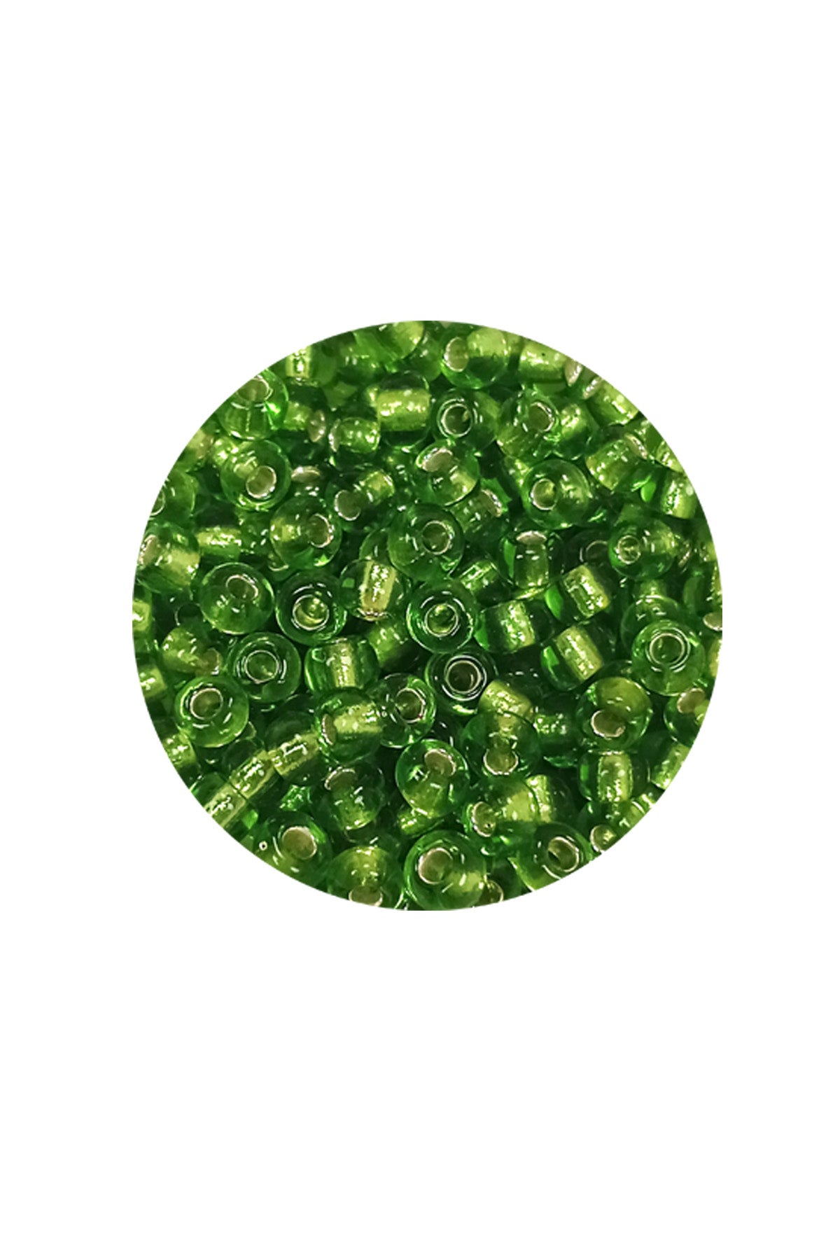 Dökme Cam Kum Boncuk (8/0) 3 mm - 60 Gram - Şeffaf Çimen Yeşili - BNC195