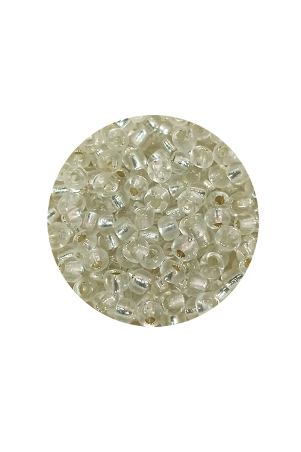 Dökme Cam Kum Boncuk (8/0) 3 mm - 60 Gram - Şeffaf Gümüş - BNC201