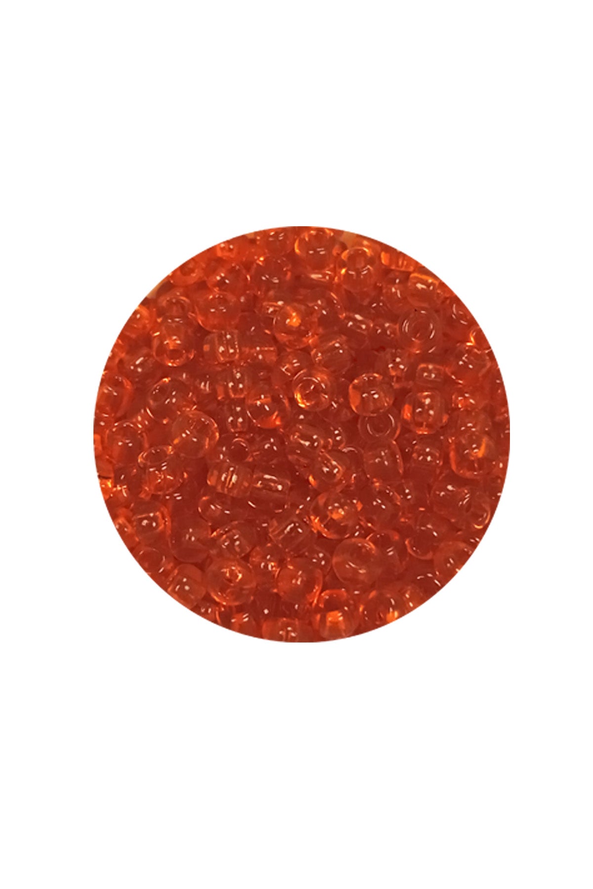 Dökme Cam Kum Boncuk (8/0) 3 mm - 60 Gram - Şeffaf Turuncu - BNC206