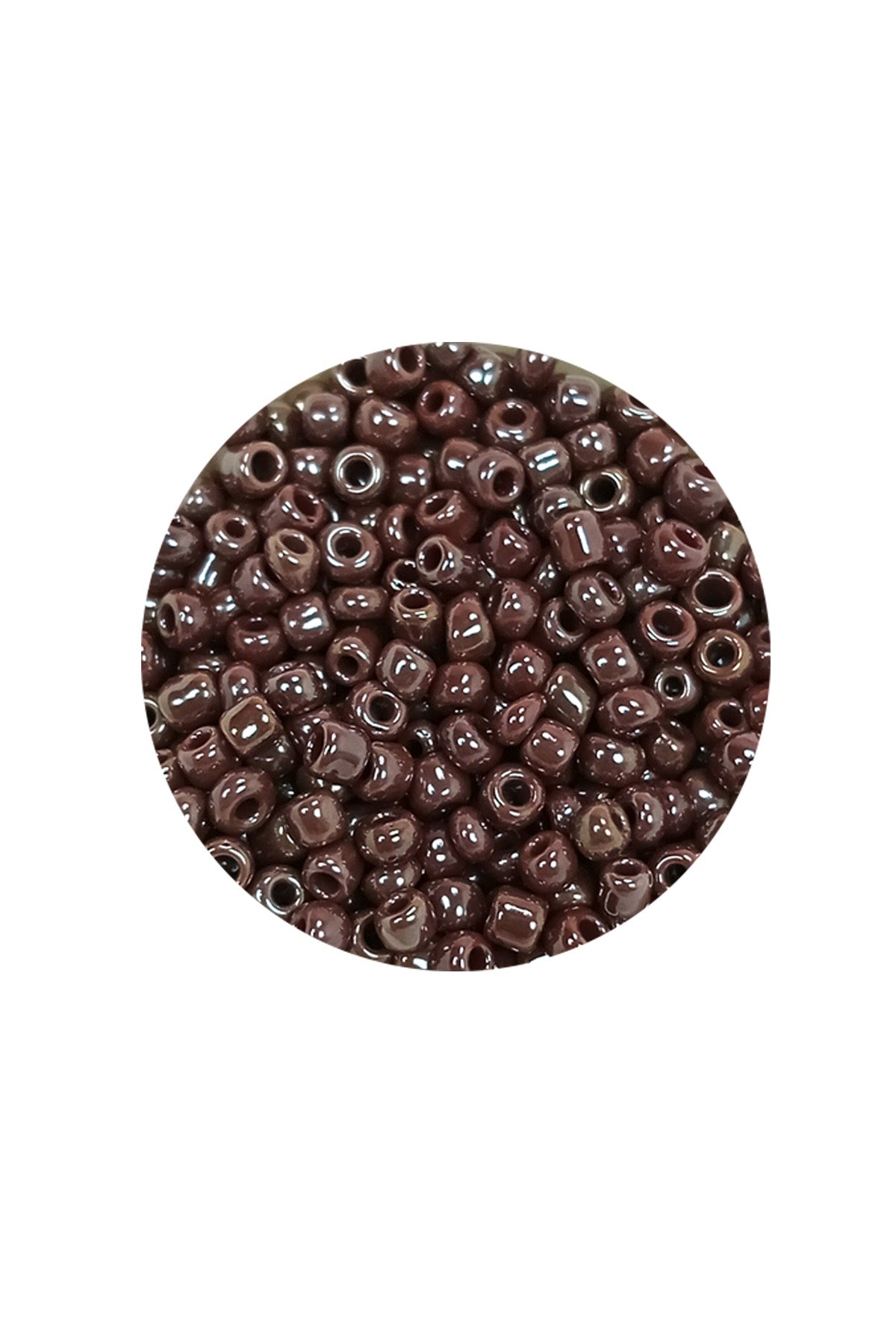 Dökme Cam Kum Boncuk (8/0) 3 mm - 60 Gram - Parlak Koyu Kestane - BNC209