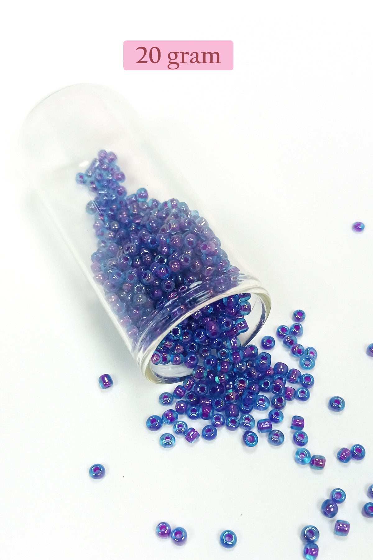 Dökme Cam Kum Boncuk (8/0) 3 mm - 4 Renk - Toplam 80 Gram - BNC417