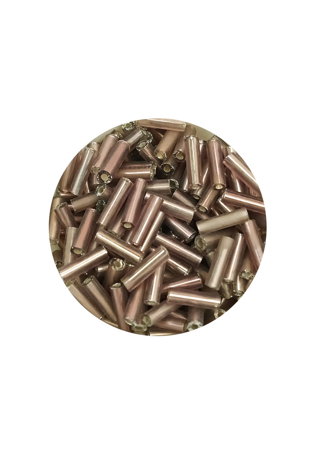 Uzun Boru Kesme Boncuk Çap 2mm Uzunluk 10 mm - 20 Gram - Koyu Bej - BNC225