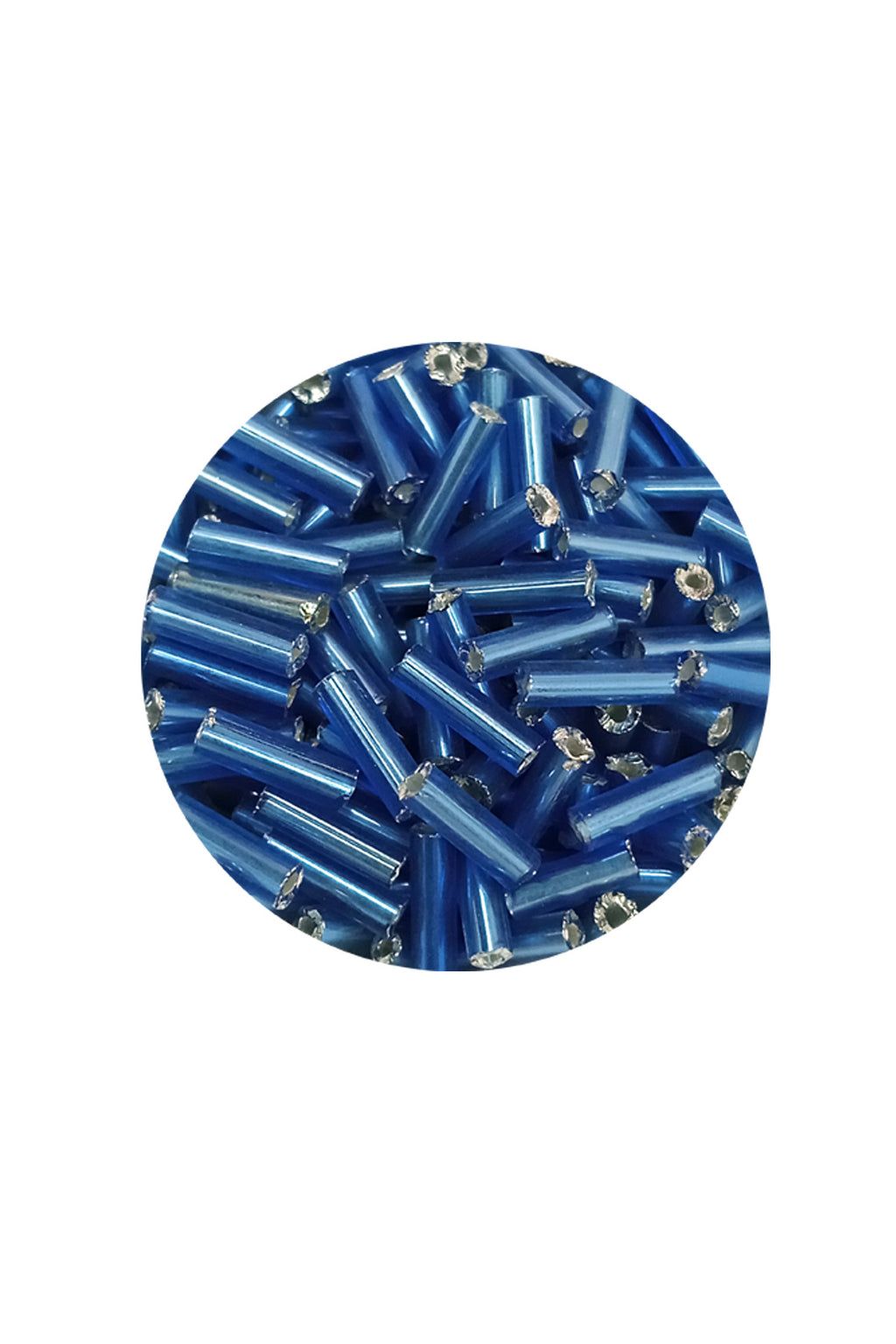 Uzun Boru Kesme Boncuk Çap 2mm Uzunluk 10 mm - 20 Gram - Mavi - BNC242