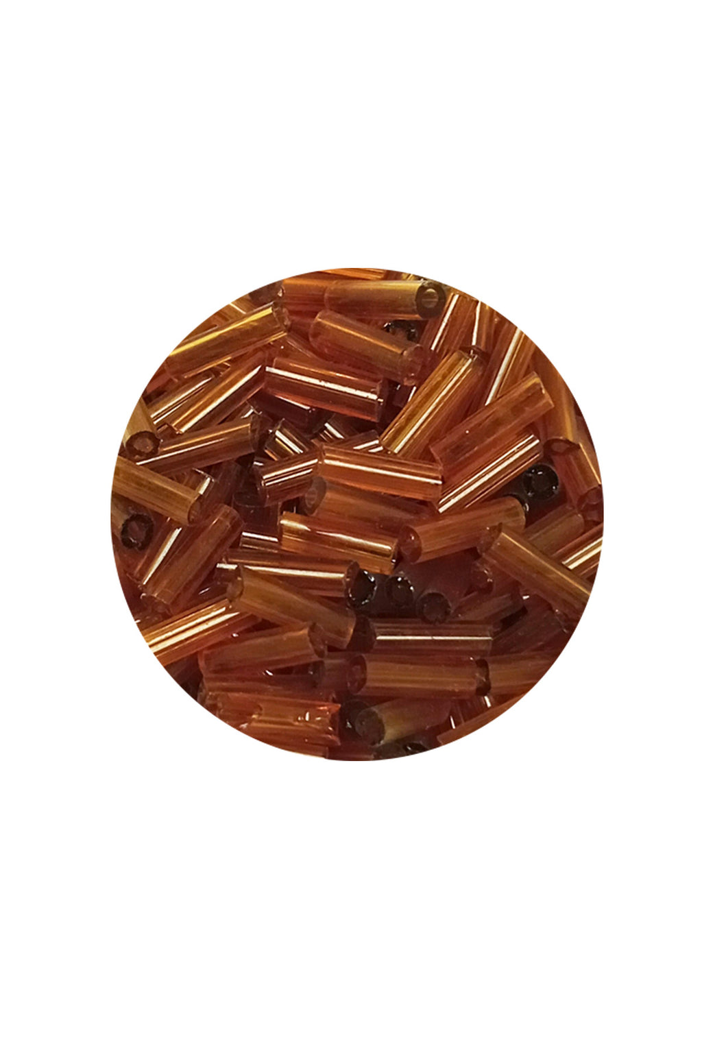 Uzun Boru Kesme Boncuk Çap 2mm Uzunluk 10 mm - 20 Gram - Şeffaf Gold - BNC254