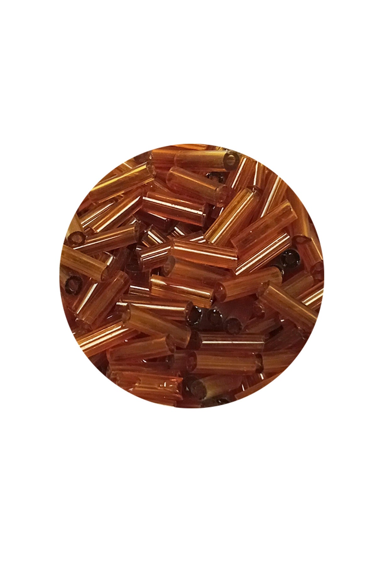 Uzun Boru Kesme Boncuk Çap 2mm Uzunluk 10 mm - 20 Gram - Şeffaf Gold - BNC254