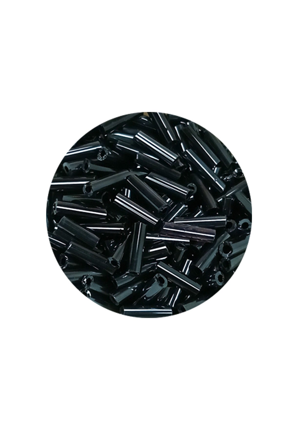 Uzun Boru Kesme Boncuk Çap 2mm Uzunluk 10 mm - 60 Gram - Koyu Yeşil - BNC266