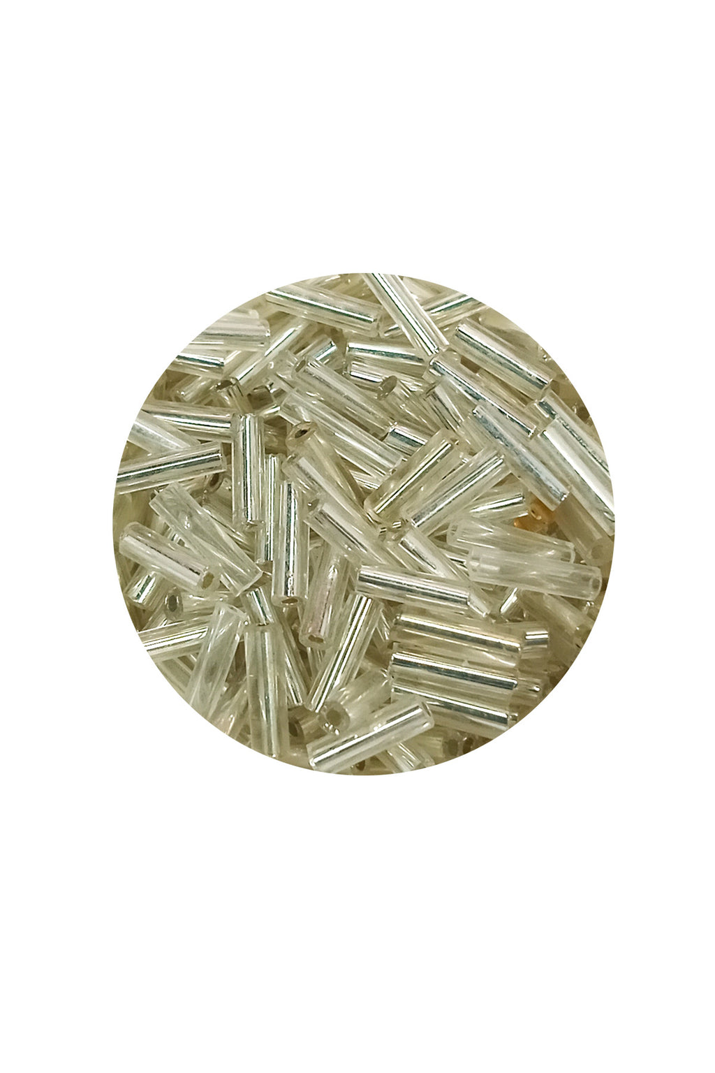 Uzun Boru Kesme Boncuk Çap 2mm Uzunluk 10 mm - 60 Gram - Gümüş - BNC271