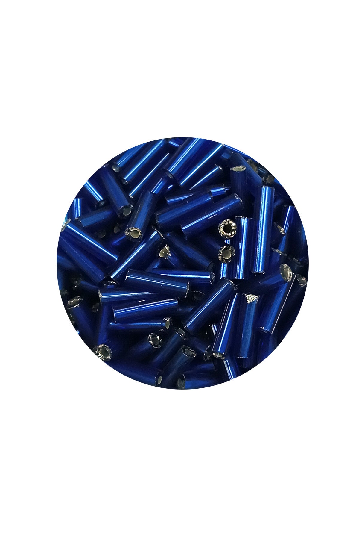 Uzun Boru Kesme Boncuk Çap 2mm Uzunluk 10 mm - 60 Gram - Lacivert - BNC272